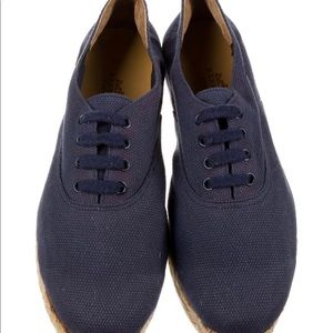 Hermes lace up flats